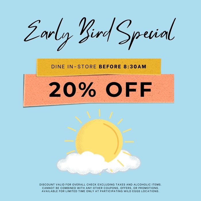 Early Bird Special 20% Off